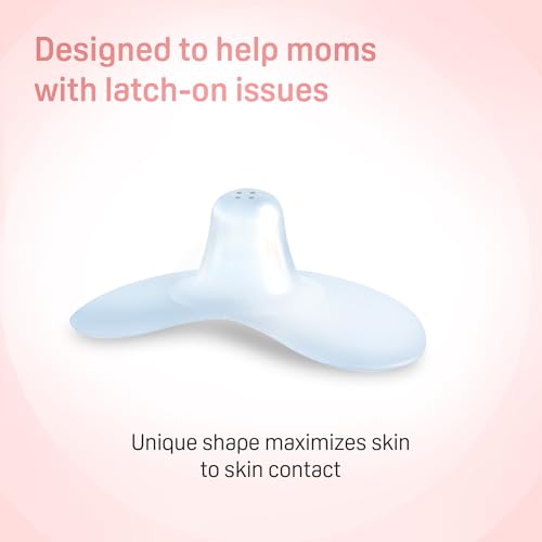 Image of Pigeon Natural Feel Silicone Nipple Shield Size 3 | Ultra Soft Butterfly Shape | for Nipple Diameter 16-20 mm | with Hygienic Storage Case