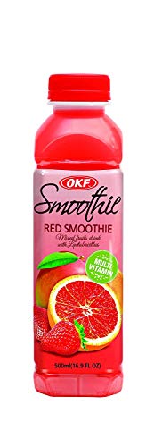 OKF Smoothie, Multi Vitamin Premium New Drink, 16.9 Fluid Ounce (Red Smoothie, 12 Pack)