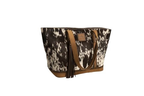 STS Ranchwear Womens Cheyenne Distressed Brown Cowhide Shoulder Tote Bag3