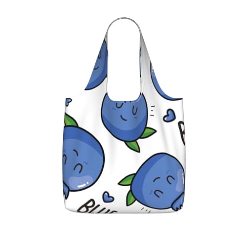 YWPCOIUYB Patrón de arándanos,Bolsas de compras reutilizables, bolsas de supermercado plegables, bolsas de gran capacidad