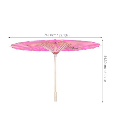 Sombrilla asiática de seda clásica SHOWERORO parasol rosa ligero de danza bodas 2
