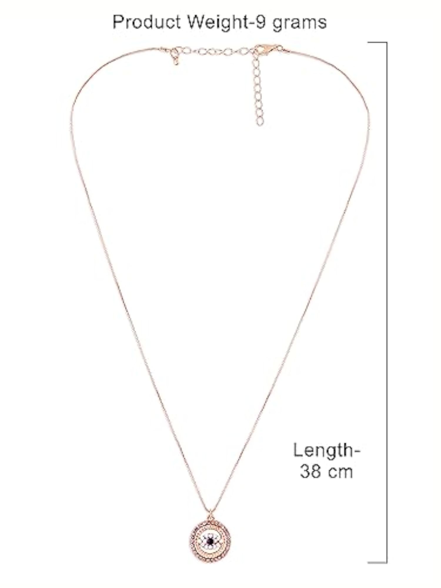 Austrian Diamond Evil Eye Pendant & Chain