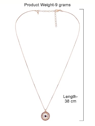 Austrian Diamond Evil Eye Pendant & Chain