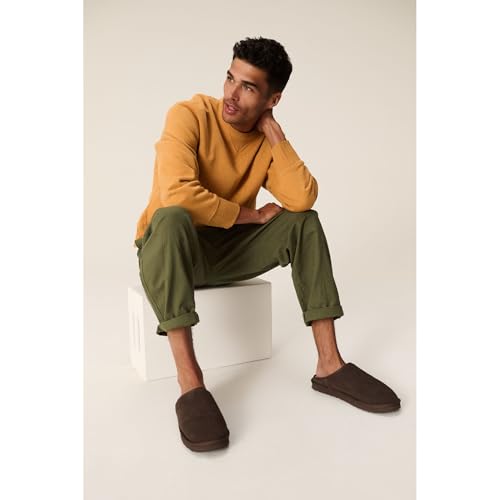 Image of Project Cloud Men's 100% Genuine Leather Shearling Memory Foam Slippers