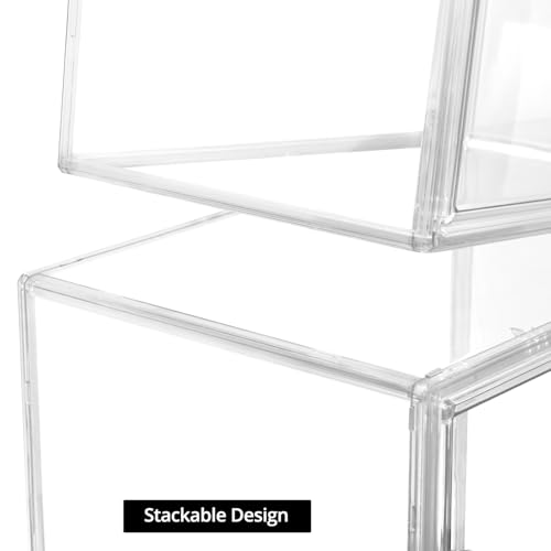 Boîte à chaussures empilable plastique transparent polyvalent grand format - 6