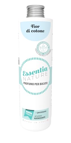 ESSENTIA Profumo per Bucato con Igienizzante, Essenza Profuma Bucato, Profumatore Bucato per Lavatrice con Estratti di Oli Essenziali Naturali (Fior di Cotone, 500 ml, confezione da 1)