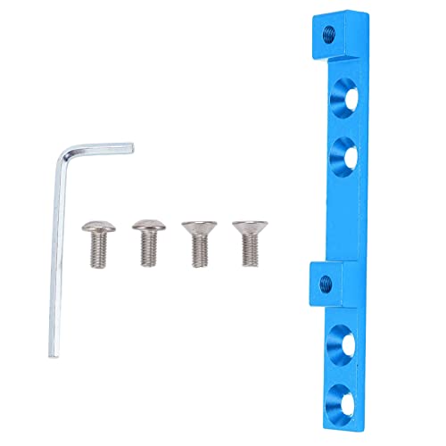 Ajustador de jaula para botella de bicicleta, fijador de posición duradero y ligero de aleación de aluminio con cuatro agujeros para bicicletas de montaña y carretera (Four holes blue)