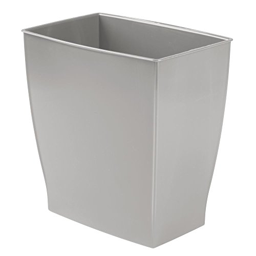 iDesign Spa Rectangular Trash, Waste Basket Garbage Can for Bathroom, Bedroom, Home Office