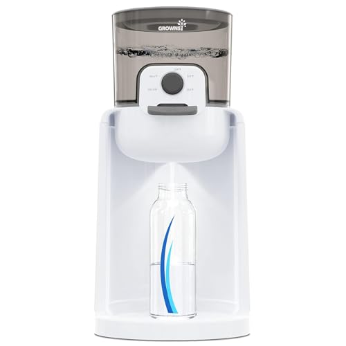 GROWNSY Instant Baby Bottle Warmer Precise 4 Temperatures Control | Night Light Midnight Feeding | Warm Water Dispenser for Formula in Seconds | 72H Smart Thermostat Easy Keep Warm