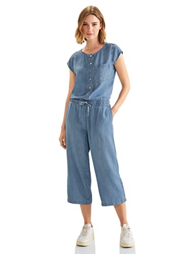 STREET ONE Damen A376531 3/4 Denim Jumpsuit, Soft Indigo Bleach, 36W / 22L...
