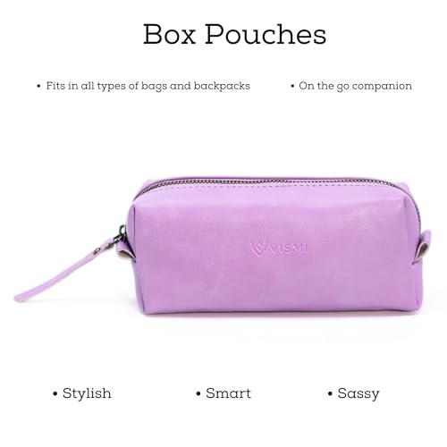 Image of VISMIINTREND Large Capacity Pencil Case - High Storage Pen Pouch Organizer for Office, School, and College Supplies (Lavender)