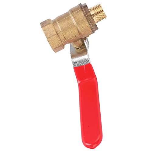 Air Compressor Ball Valve Cast Copper Pipe Fitting Air Compressor Accessory, 1/2in Female Thread 1/4in Male - Image 2