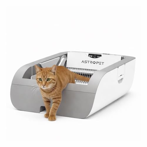AstroPet Offen Katzenklo Selbstreinigende mit EIN-Knopf-Reinigung– 65L...