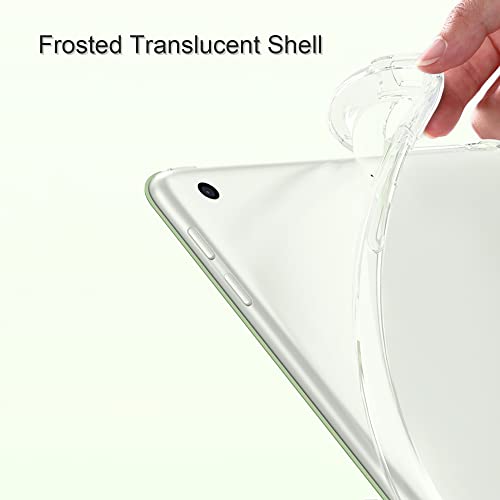 Divufus Case for iPad Pro 9.7 2016(Old Model), Lightweight Slim Auto Sleep/Wake Trifold Stand Smart Cover, Soft TPU Frosted Translucent Back Pencil Holder Case for iPad Pro 9.7 Inch, Matcha Green