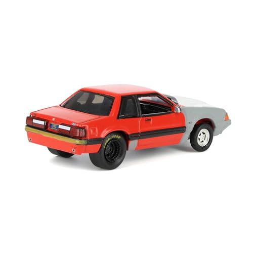 Greenlight 1/64 Ford Mustang LX 1987 Rojo Gris miniatura 3