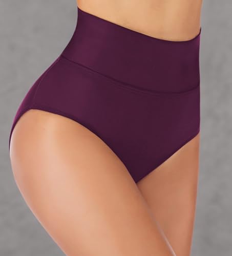 Image of Women's Bathing Suit Bottoms Full Coverage Ruched Bikini Tankini Bottom Swimsuit Brief