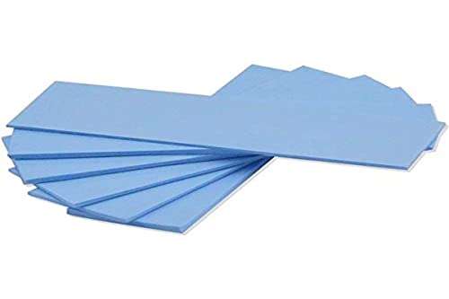 Image of 6 Pack Thermal Conductive Silicone Pads with 6.0 W /mk Thermal Conductivity, Soft Safe Simple to Apply for SSD CPU GPU LED IC Chipset Cooling -Blue