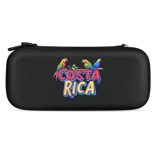 Costa Ricas Parrot Bird Compatible with Switch Carrying Case Hard Travel Game Bag Pouch with 15 Games Accessories Black-style