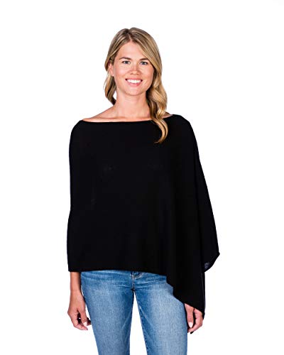 Image of CLAUDIA NICHOLE Womens 100% Cashmere Dress Topper - Cashmere Poncho Wrap