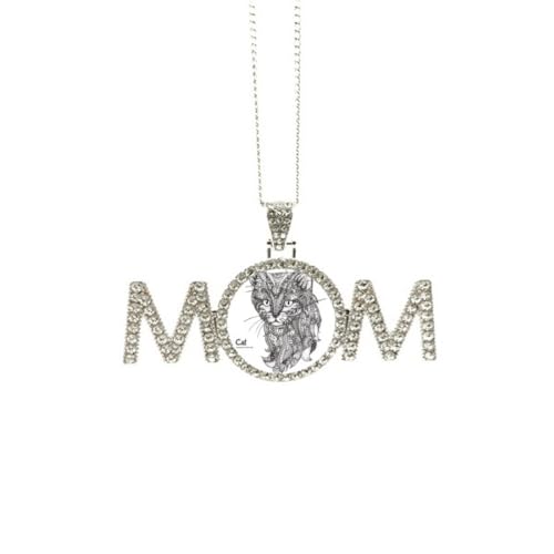 Collier peinture humaine chat, le cadeau de Fête des Mères chargé d'amour