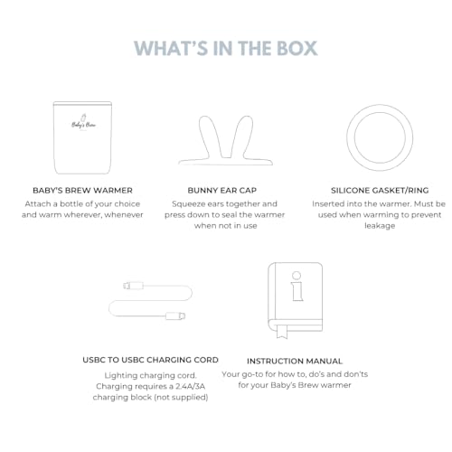 Baby's Brew Warmer 3.0 - Portable Formula Warmers for Travel, Dual Heating Modes - Warms Breast Milk, Formula & Water, Leak-Proof, Smart Sensor Technology, BPA-Free, Only Warmer | No Adapters