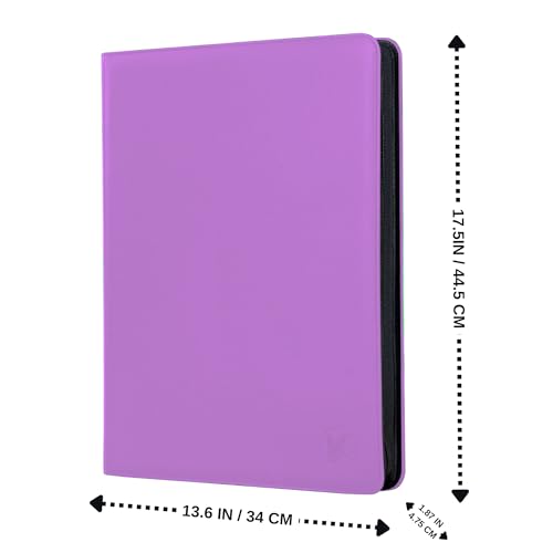 Image of 1000+ Pockets Trading Card Binder, 16-Pocket Card Ablum Compatible with MTG,Sports Cards & Other Standard Size Trading Cards (Light Purple)