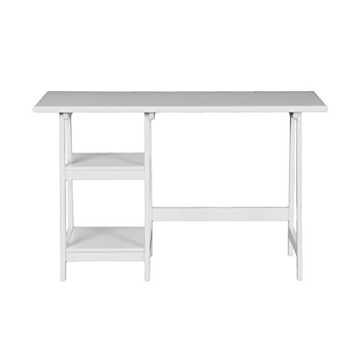 SEI Furniture Langston A Frame Desk 47" Wide - Two Fixed Shelves w/Spacious
