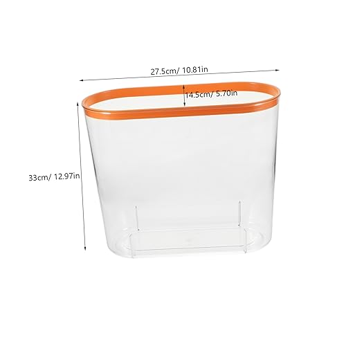 Basurero compacto rectangular transparente para baño miniatura 2