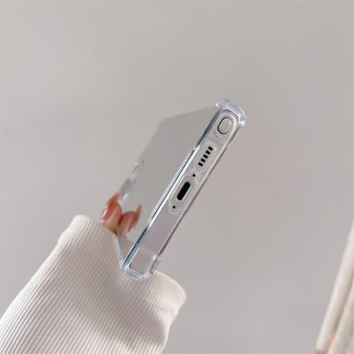 Étui Miroir Coque Samsung A32 4G Argent Rigide Antichoc