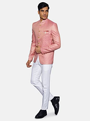 Image of WINTAGE Men's Banarasi Rayon Cotton Green Bandhgala