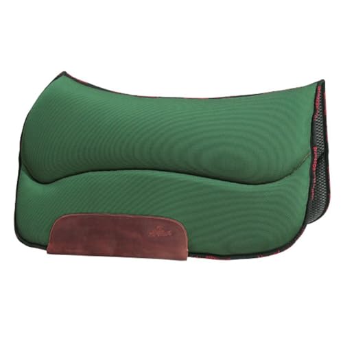 PIONEER Pad Western Cheval - Tapis de Selle Cheval, en tissu Air-mesh et néoprène, Poue Équitation (Noir)