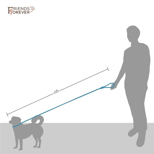 Image of Forever Friends Extremely Durable Dog Rope Leash, Mountain Climbing Rope Lead, Strong, Sturdy Comfortable Leash Supports The Strongest Pulling Large Medium Dogs 6 feet, Blue
