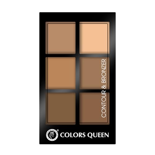 Image of Colors Queen Contour & Bronzer Palette | Matte Finish & Long Lasting Formula | Easy to Blend, Creamy Texture, Lightweight Contour and Bronzer Palette for Face Makeup (Shade - 03, 17g)