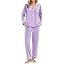 (Printed)purple Polka Dot