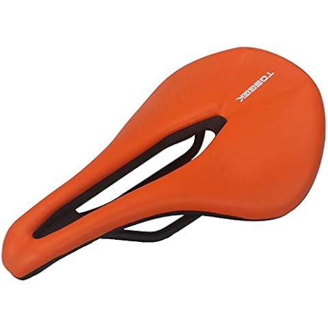 YouLpoet Bike Seat MTB Saddle Comfortable Bike Saddle for Men Women, Gel Bike Seat Fits MTB Mountain Bike Road Bike Exercise Bike,Orange Cover
