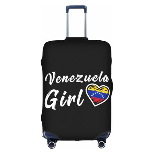 Travel Luggage Cover Venezuela Venezuelans Girl Heart Fashion Washable Baggage Suitcase Protector Fit For Luggage Medium