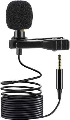 TYROCX Collar Mic for Youtubers Dual Head Lapel Lavalier Mobile Mic for Video Recording Noise Cancellation Wired Collar Mic for Vlogging Interview Live Streaming Etc.-picture-14