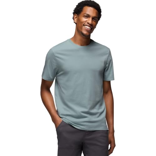 Prana Mens Everyday Short Sleeve Tee Standard Fit Saltwater Large
