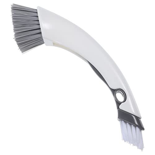PartyKindom Cepillo de Limpieza Multiusos para Baño y Suelo Doble Cabezal Desmontable con Cerdas Resistentes para Juntas y Azulejos Mango Ergonómico Anticansancio para Grietas Color Aleatorio