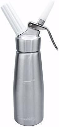 Whipped Cream Dispenser - Aluminium Body and Head - 500 ml Cream Whipper - 3 Decorating Nozzles - Uses Standard N20 Cartridges (not included)
