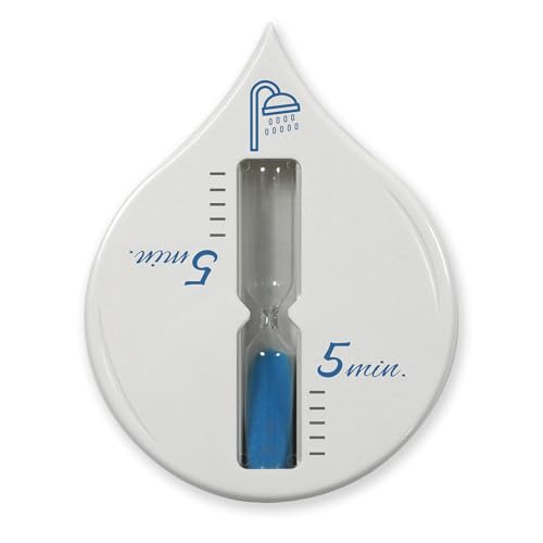 Douceur d'Intérieur sablina - Reloj de Arena para Ducha con Ventosa (10 x 12,6 x 3 cm), PVC