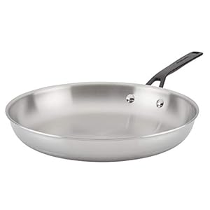 KitchenAid 5-Ply Clad Polished Stainless Steel Fry Pan/Skillet, 12.25 Inch
