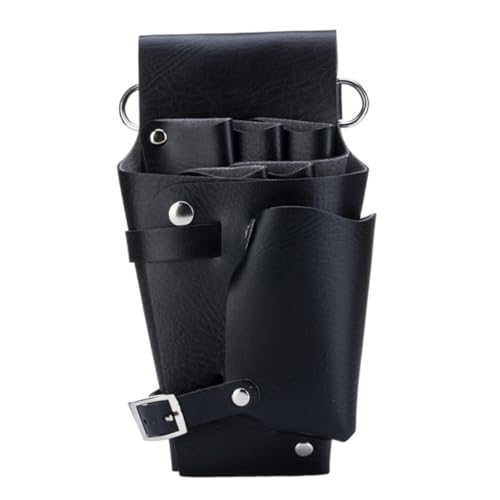 Garneck Leather Scissor Storage Bag Hair Stylist Pouch Barber Scissors Organizer Hairdressing Scissor Case