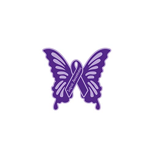 Smart Lupus Awareness Butterfly 5"x5" Car Decal/Sticker [5 inches x