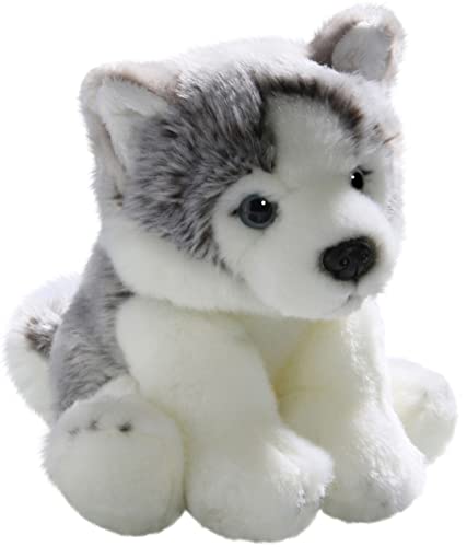 Peluche Husky Carl Dick 3134 : le petit chien assis déco chambre