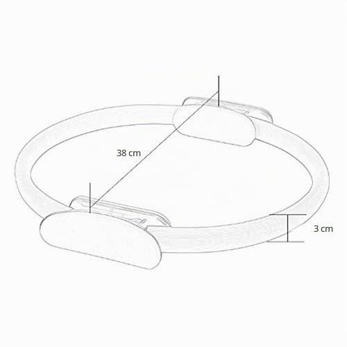 Anello da pilates con doppia impugnatura, per esercizi magici e pilates, con doppia impugnatura, per yoga, fitness, per bruciare i grassi sulle braccia e sulle cosce per aumentare la forza, donne e