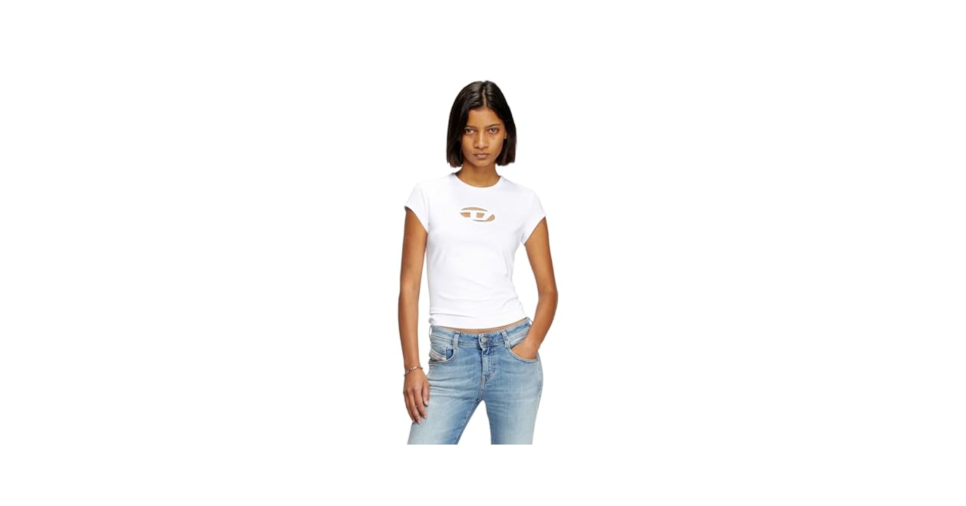 Amazon.com: T-ANGIE T-shirt with peekaboo logo : Clothing