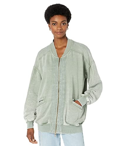 Bomber Free People Robby Washed Army XS veste texturée aux finitions soignées