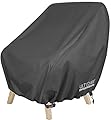 ULTCOVER Waterproof Patio Chair Cover – Outdoor Lounge Deep Seat Single Lawn Chair Cover Fits Up to 32W x 34D x 34H inches, Black
