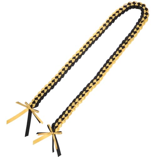 Holibanna Collar de guirnalda de cinta oro Anuncio decoraciones photocall graduacion photocall graduación decoración cuerda de honor de graduación cordones de honor de graduación poliéster